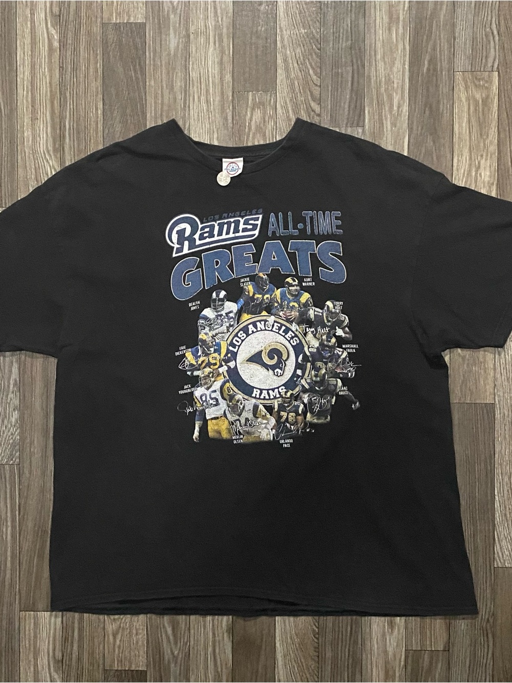 Los Angeles Rams "All-Time Greats" Black Graphic Tee